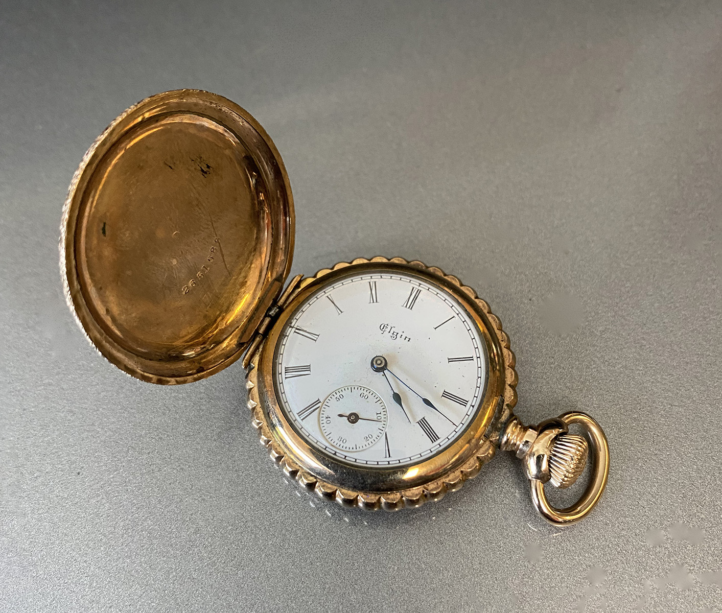 ORNATE ELGIN GOLD FILLED POCKET