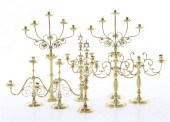 Ornate English brass candelabr