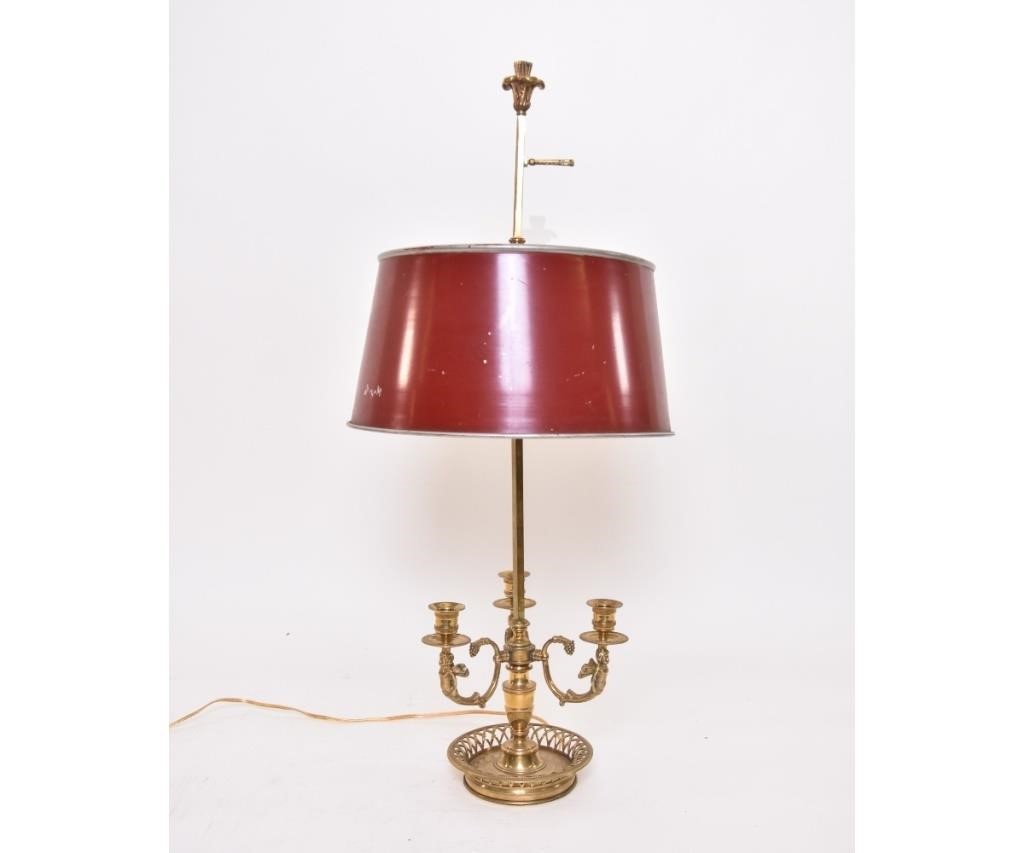 Ornate French brass bouillot lamp