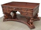 ORNATE HAND-CARVED MAHOGANY GR