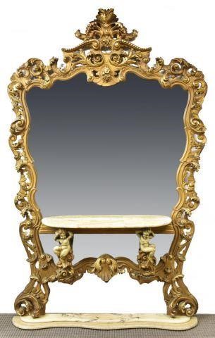 ORNATE ITALIAN FIGURAL MIRRORED