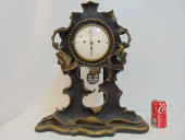 ORNATE MANTLE CLOCK, PLASTER O