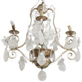 ORNATE ROCK CRYSTAL CHANDELIER