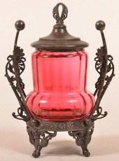 ORNATE SILVER PLATE PICKLE CAS