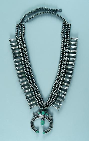 Ornate squash blossom necklace,