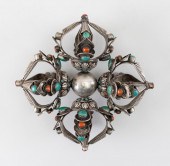 ORNATE TIBETAN DOUBLE VAJRA LA