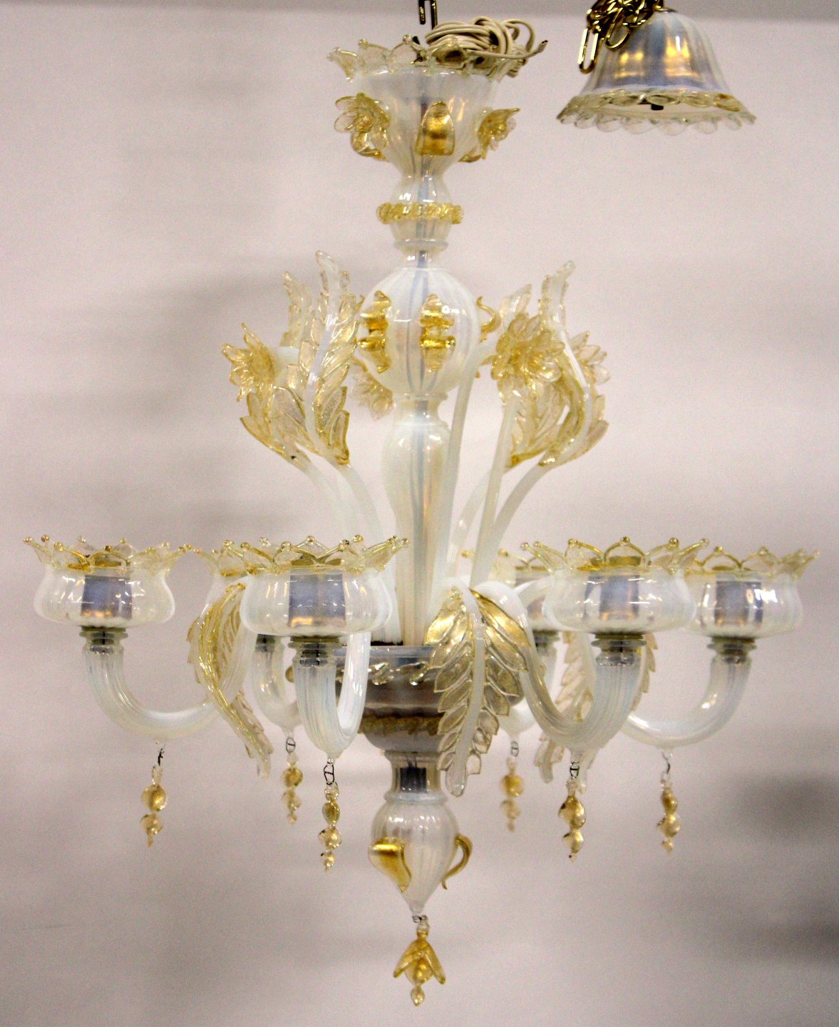 ORNATE VENETIAN GLASS 6 LIGHT