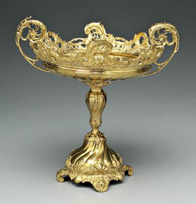 Ornate WMF brass tazza, Renaissance