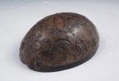ORNATELY CARVED COCONUT: Circa
