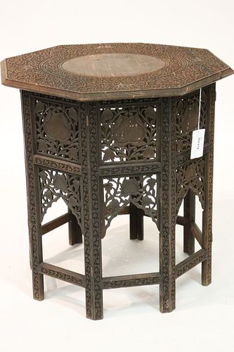 ORNATELY CARVED INDIAN TEAK