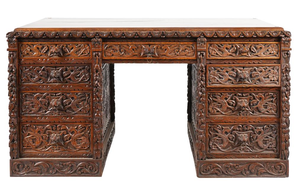 ORNATELY CARVED OAK RENAISSANCE