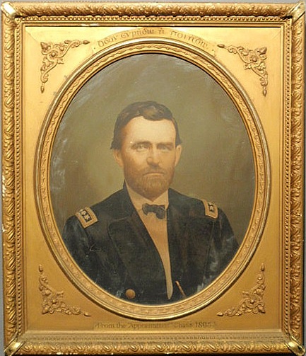 Ornately framed color photo print