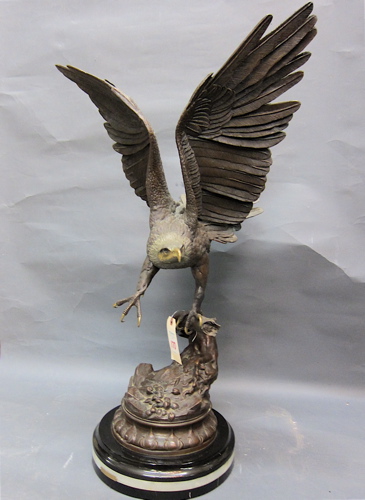 ORNITHOLOGICAL BRONZE SCULPTURE a