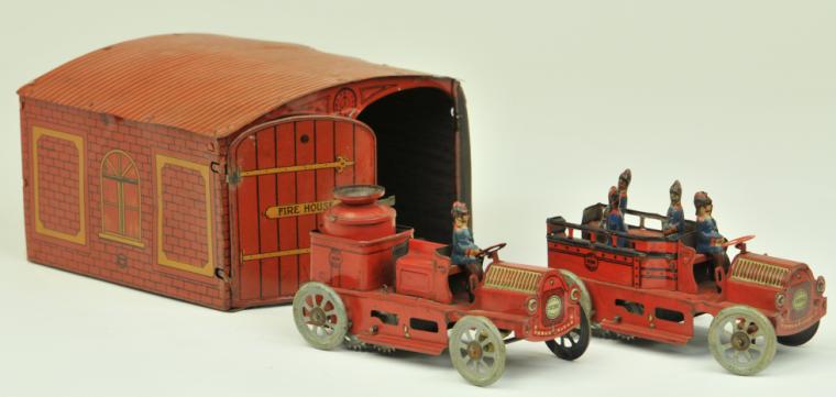 OROBR FIRE HOUSE WITH FIRE TRUCKS