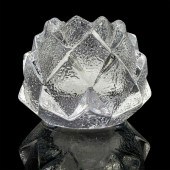 ORREFORS ART GLASS CANDLE HOLD