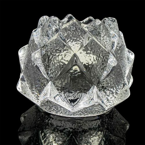 ORREFORS ART GLASS CANDLE