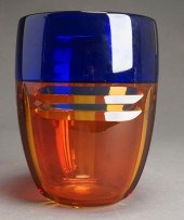 ORREFORS COBALT TO AMBER CRYST