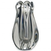 ORREFORS CRYSTAL BUD FLOWER VA