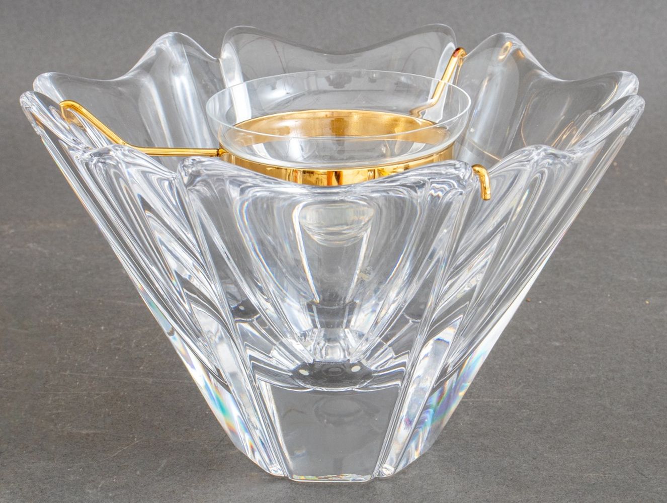 ORREFORS CRYSTAL CENTERPIECE CAVIAR