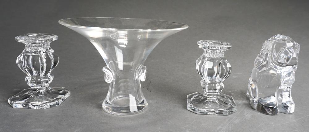 ORREFORS CRYSTAL DOG FIGURINE,