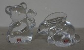 ORREFORS CRYSTAL RABBIT AND MA