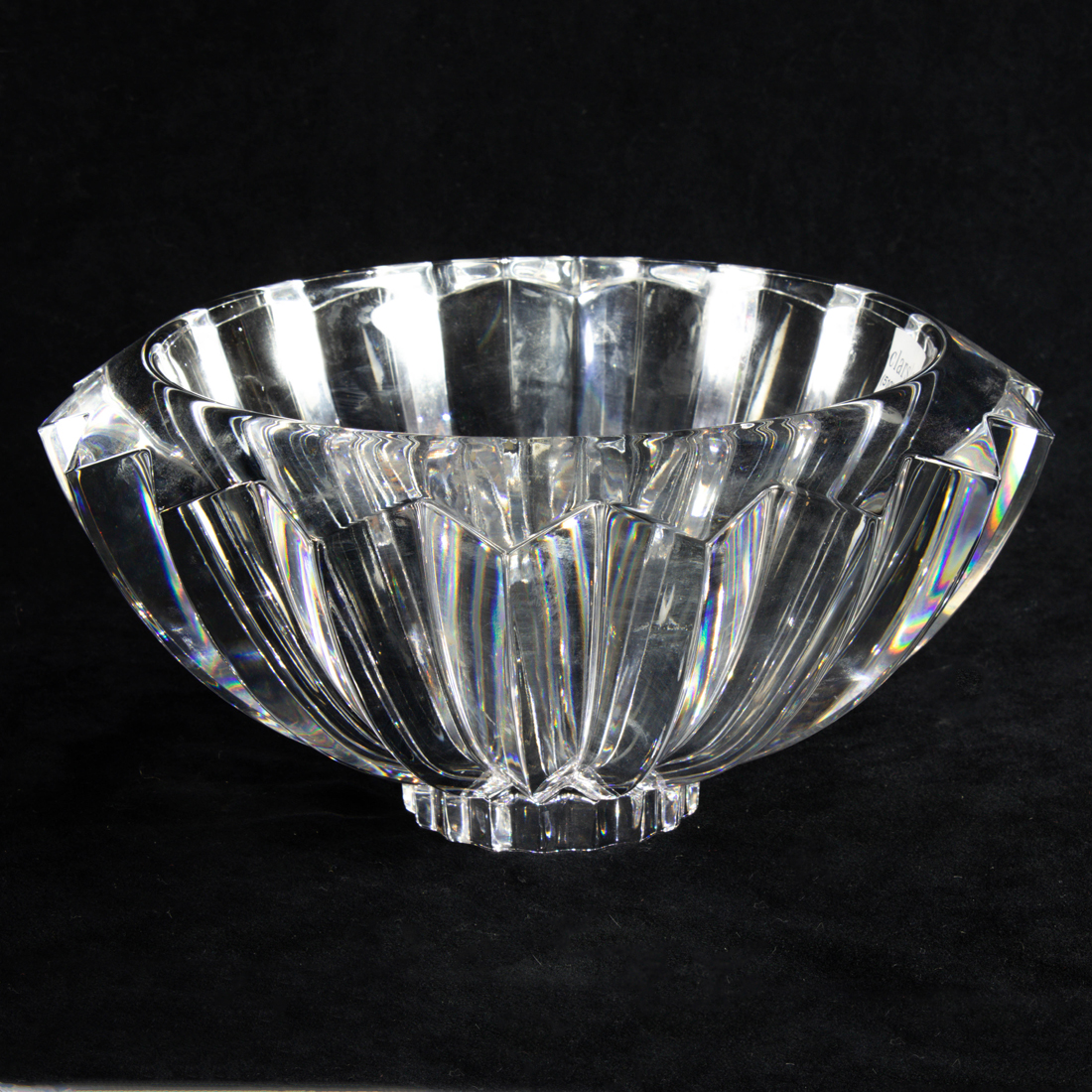 ORREFORS CUT GLASS ZODIAC BOWL