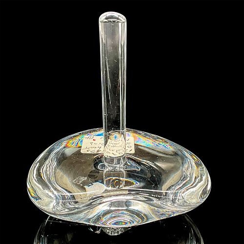 ORREFORS GLASS RING HOLDER, HEART