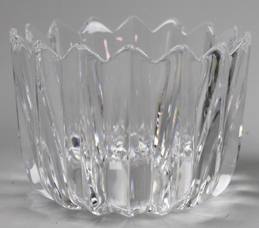 ORREFORS HIGH-SIDED FLUTED BOWL