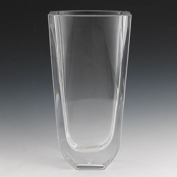 ORREFORS LARGE GLASS VASE  12"H x