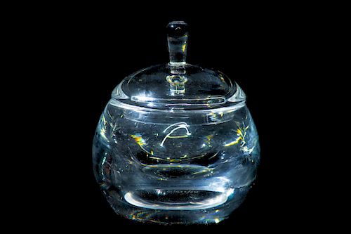 ORREFORS SUGAR BOWLLidded Sugar