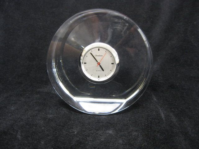 Orrefors Swedish Crystal Desk Clock