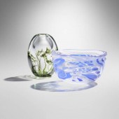 Orrefors. Vase and bowl. c. 19