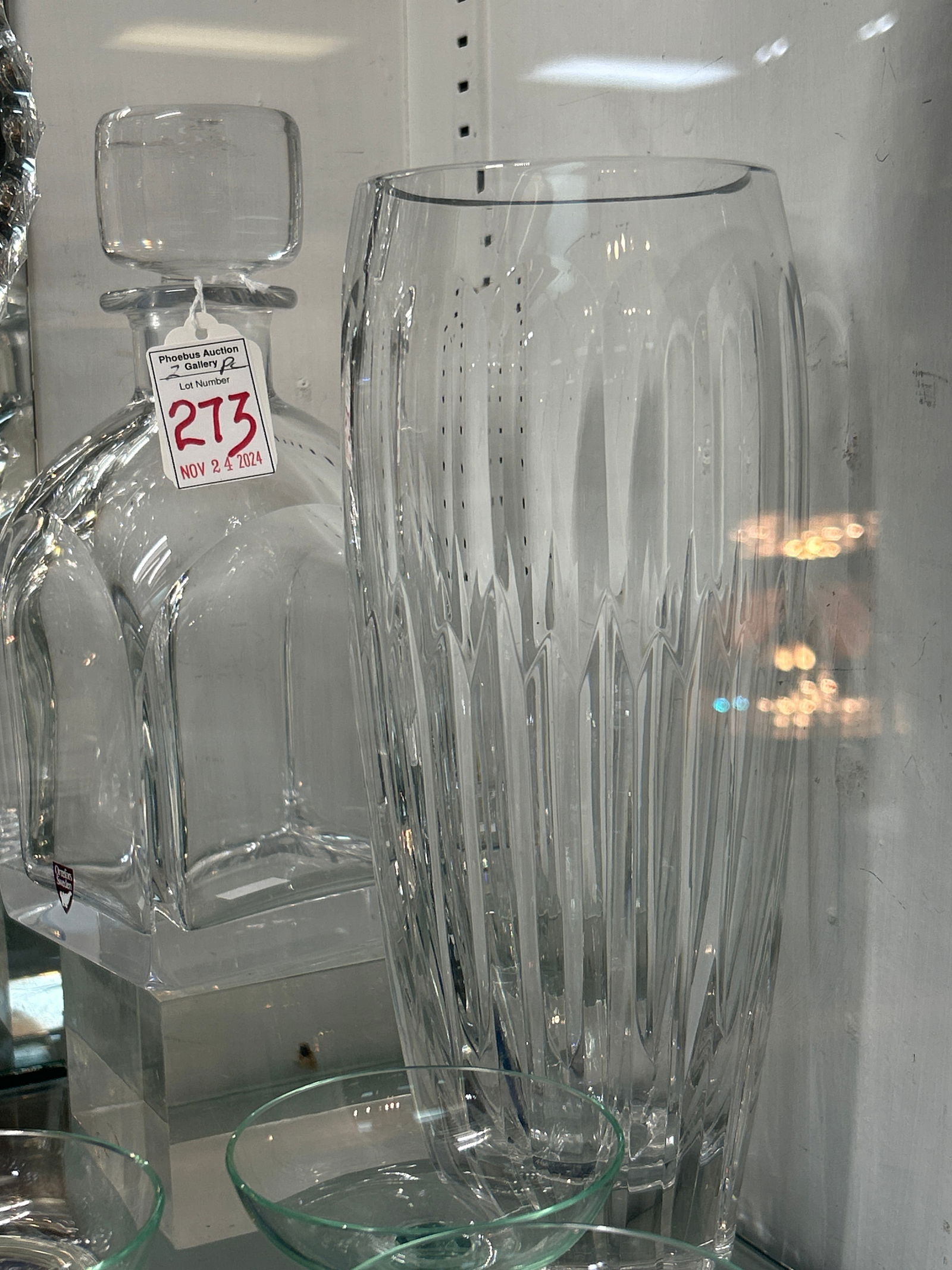 ORRIFORS DECANTER AND CESKA CRYSTAL