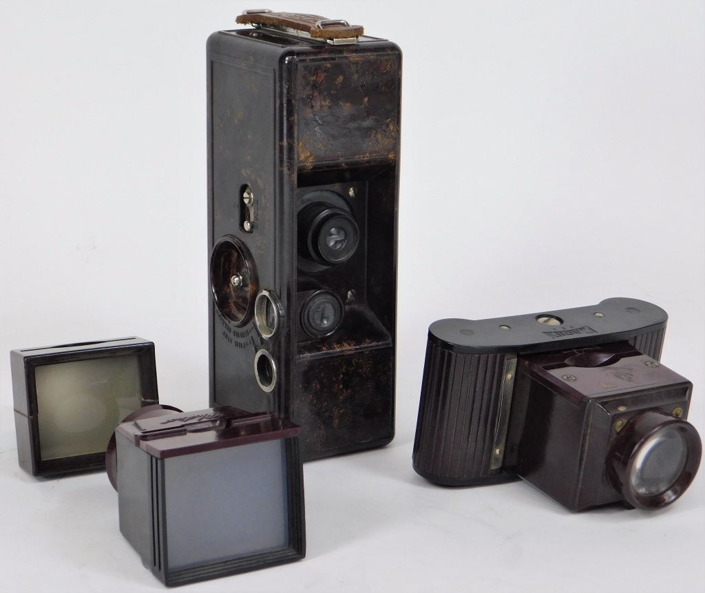 ORS KAMRA AND 3 BAKELITE SLIDE