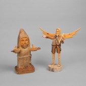 ORTEGA, BEN, PAIR OF FOLK SCUL