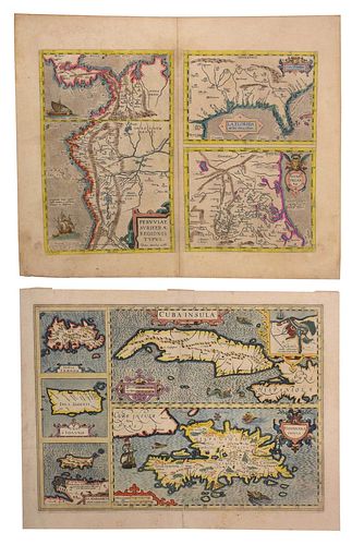 ORTELIUS AND HONDIUS - TWO MAPS,