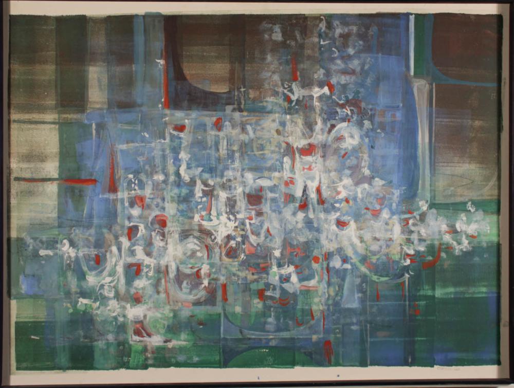 OSBORNE OIL ON BOARD, ABSTRACT