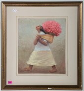 OSCAR ALLAIN. FLOWER SELLER, O