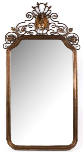 Oscar Bach Bronze Art Deco Mirrorof