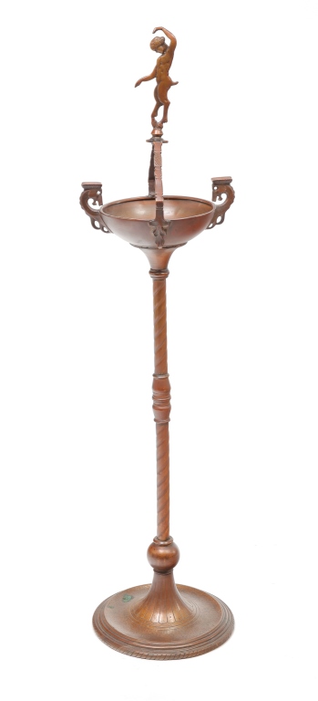 OSCAR BACH SMOKING STAND. Signed on