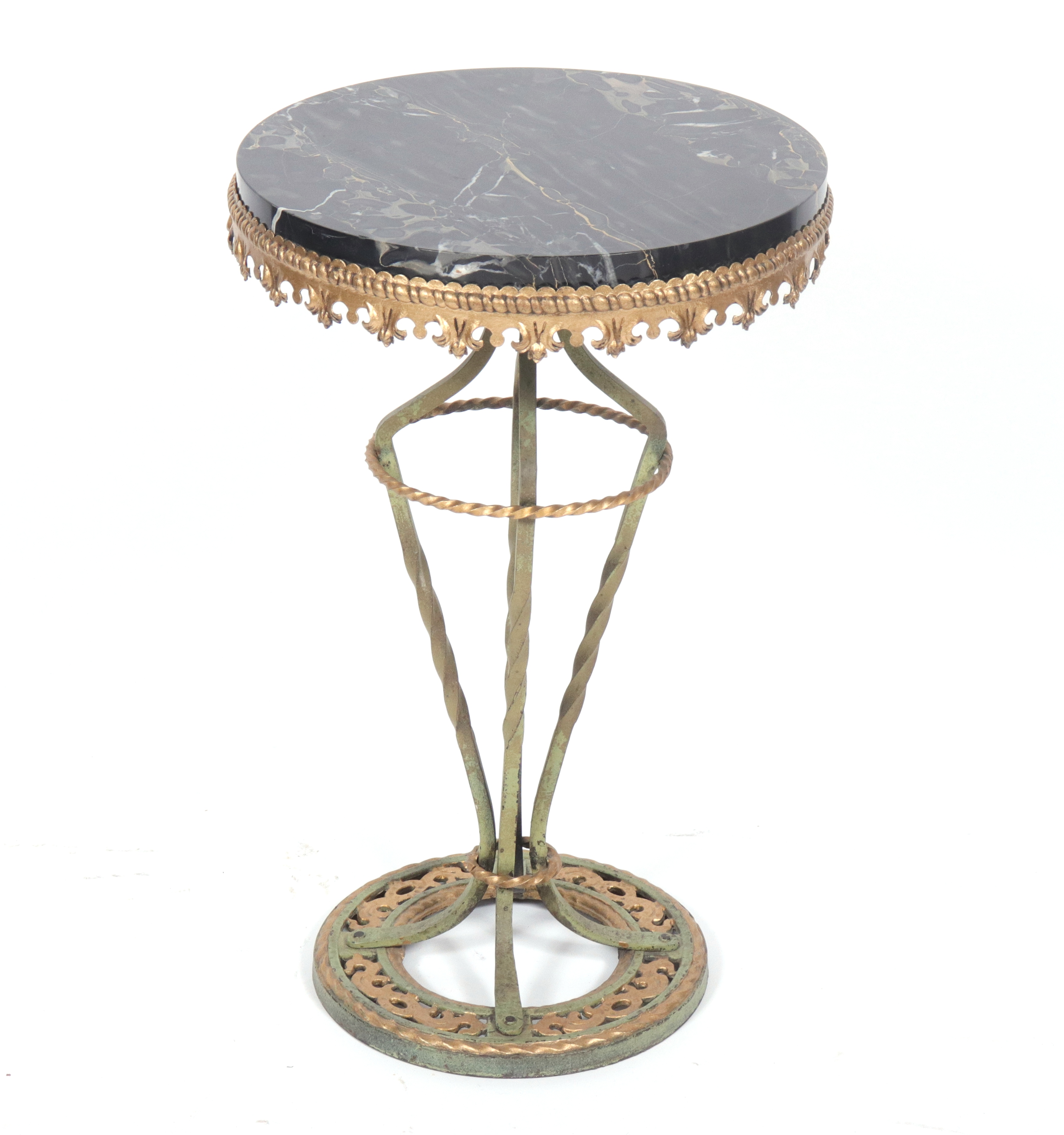 OSCAR BACH STYLE MARBLE TOP WROUGHT