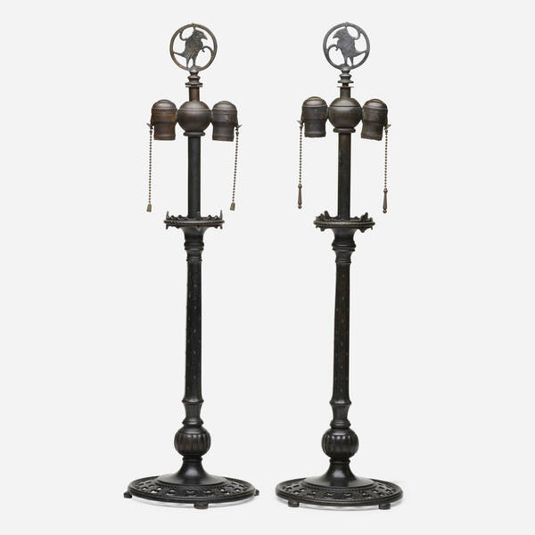 Oscar Bach. table lamps, pair. c.