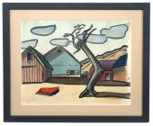 OSCAR BLUEMNER 'RUSTIC BARN' W