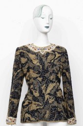 OSCAR DE LA RENTA BEADED SEQUI
