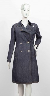 OSCAR DE LA RENTA DENIM COAT /