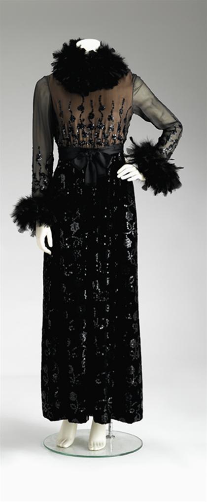 Oscar de la Renta feather and