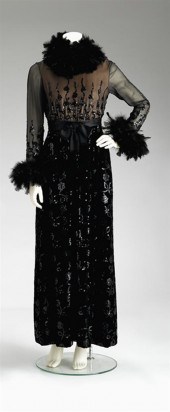 Oscar de la Renta feather and