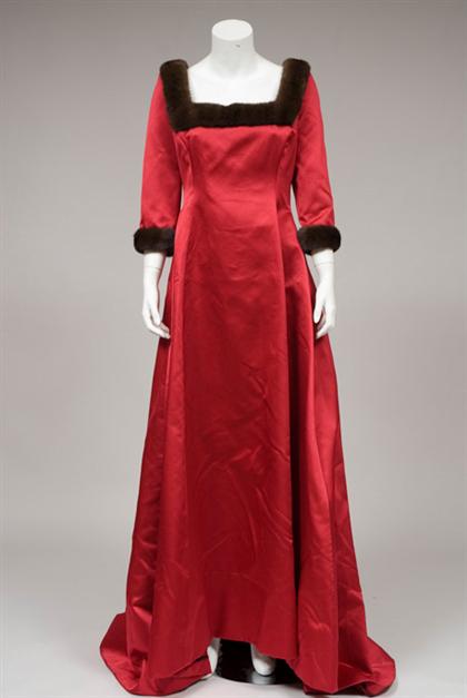 Oscar de la Renta garnet satin