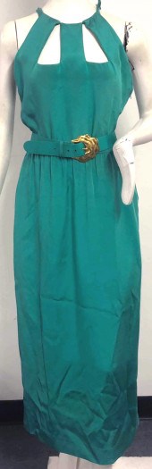 OSCAR DE LA RENTA GREEN DRESS