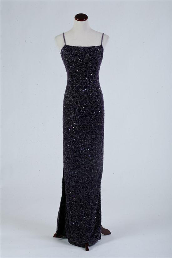 OSCAR DE LA RENTA PURPLE BEADED